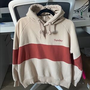 Tan and light brown ladies' hoodie